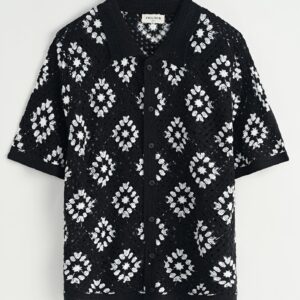 Kort mouwen shirt in doorschijnende tricot