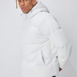 Effen jas met afneembare capuchon en zijzakken