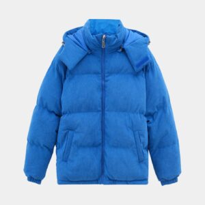 Oversized gewatteerde gestreepte jas