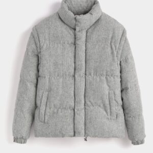 Heren effen jas zonder capuchon