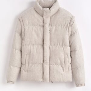 Heren effen jas zonder capuchon