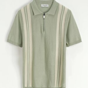 Gestreept poloshirt aan de zijkant