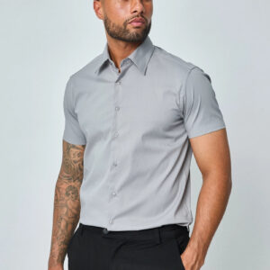 Klassiek effen overhemd met korte mouwen