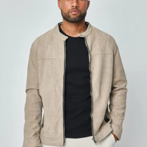 Bikerjack van imitatiesuède