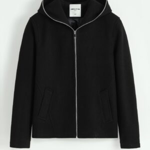 Effen jack met capuchon