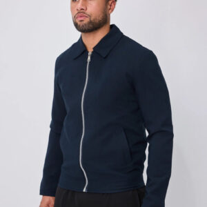 Effen herenjack met rits