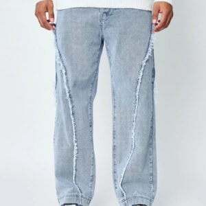 Wijde jeans met ruches