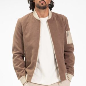 Tweekleurige jas met rits