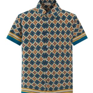 Vrijetijdsshirt met mozaïekprint