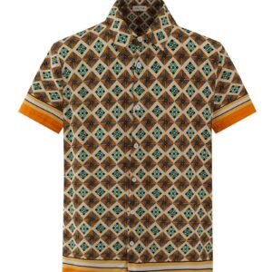 Vrijetijdsshirt met mozaïekprint