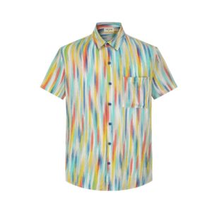 Casual abstract print overhemd