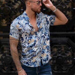 Casual overhemd met bloemenmotief