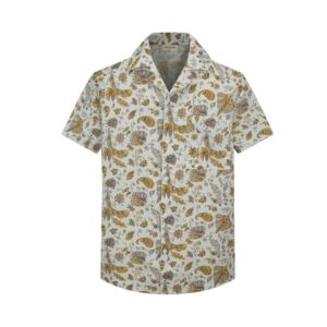 Casual linnen paisley-print overhemd