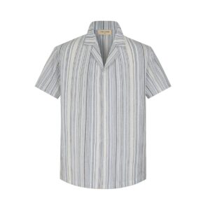 Gestreept linnen effect overhemd