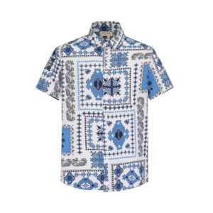 Gestructureerd overhemd met barokke patronen