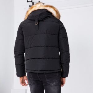 Donsjack met afneembare bontkraag