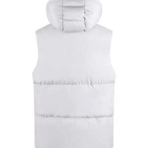 Mouwloos donsjack met capuchon