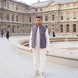 Gewatteerde mouwloze donsjas