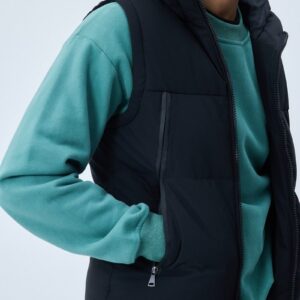 Mouwloos gewatteerd donsjack