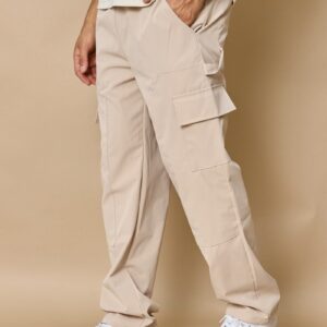 Trendy effen cargo joggingbroek