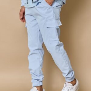Trendy effen cargo joggingbroek