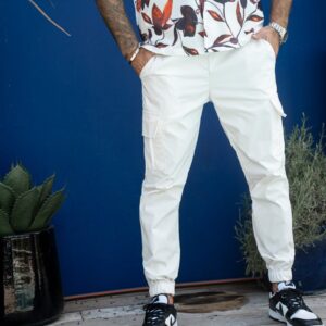 Trendy effen cargo joggingbroek