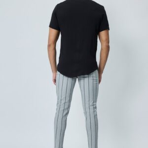 Klassieke gestreepte stretchbroek